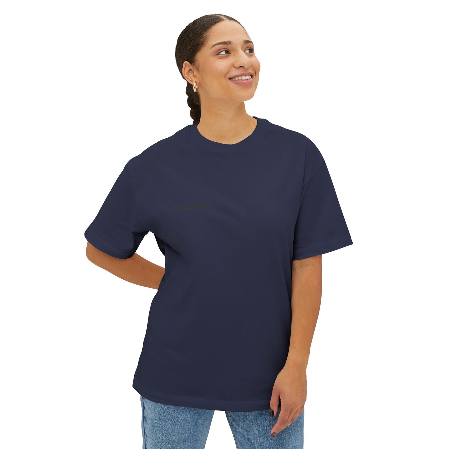 Hoodie Vibe Oversized Boxy Tee - Unisex Casual Streetwear