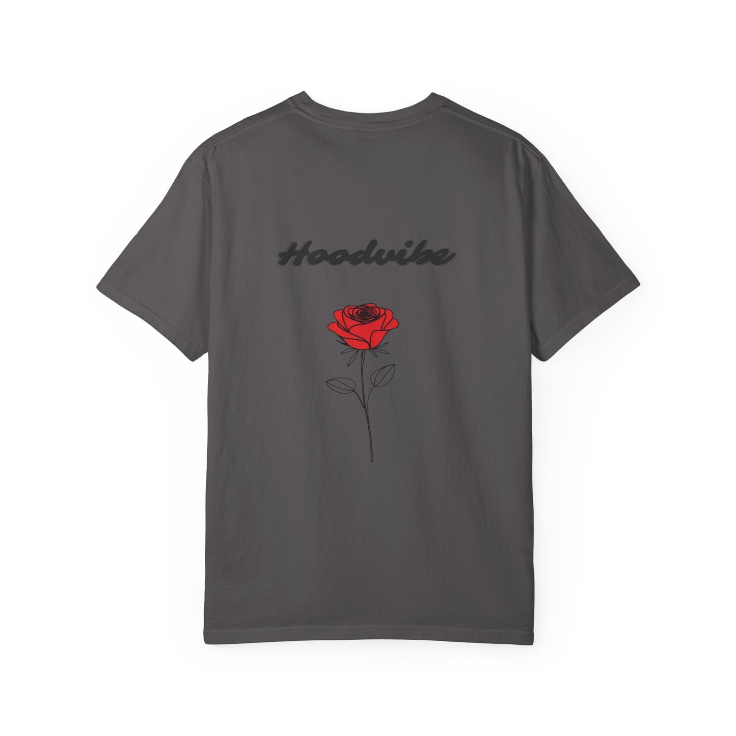 Hoodie-Inspired Floral Unisex Garment-Dyed T-Shirt