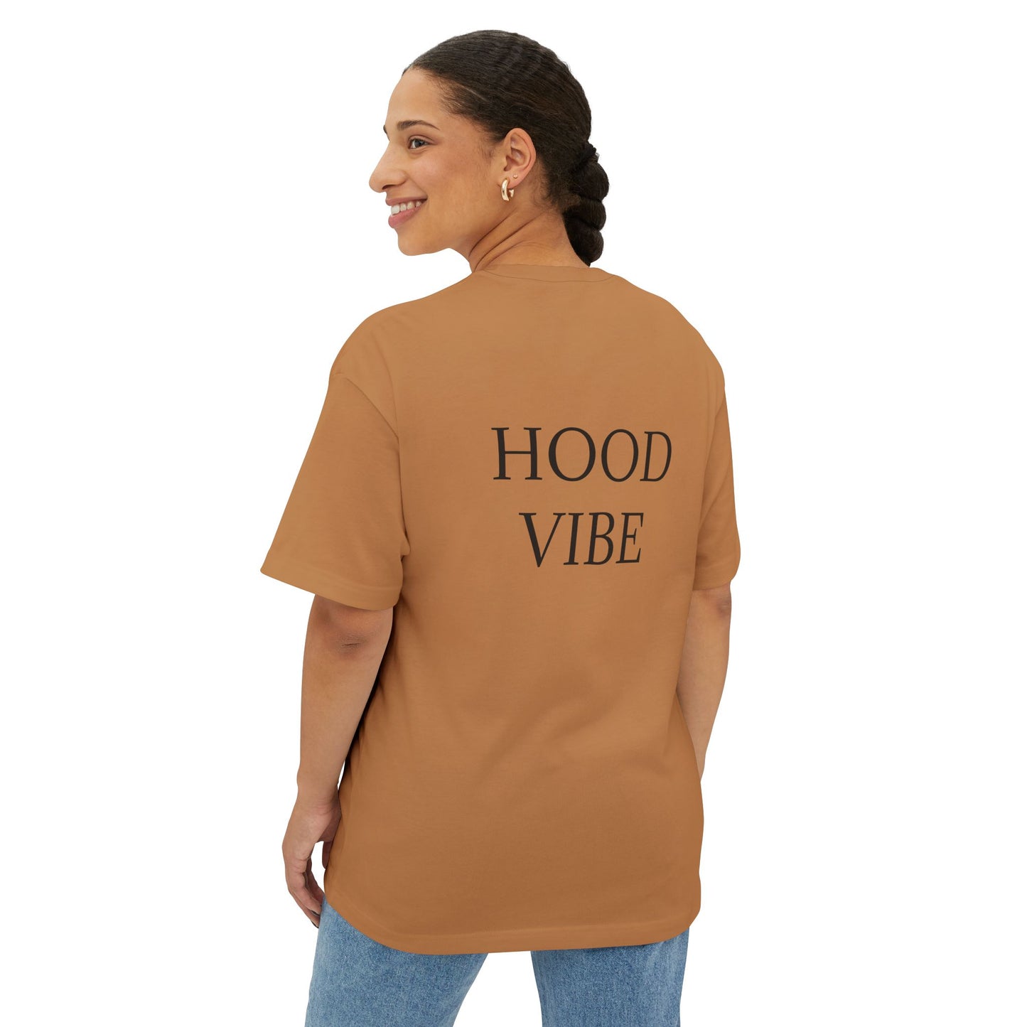 Unisex Oversized Boxy Tee - Hood Vibe Graphic Tee for Relaxed Style