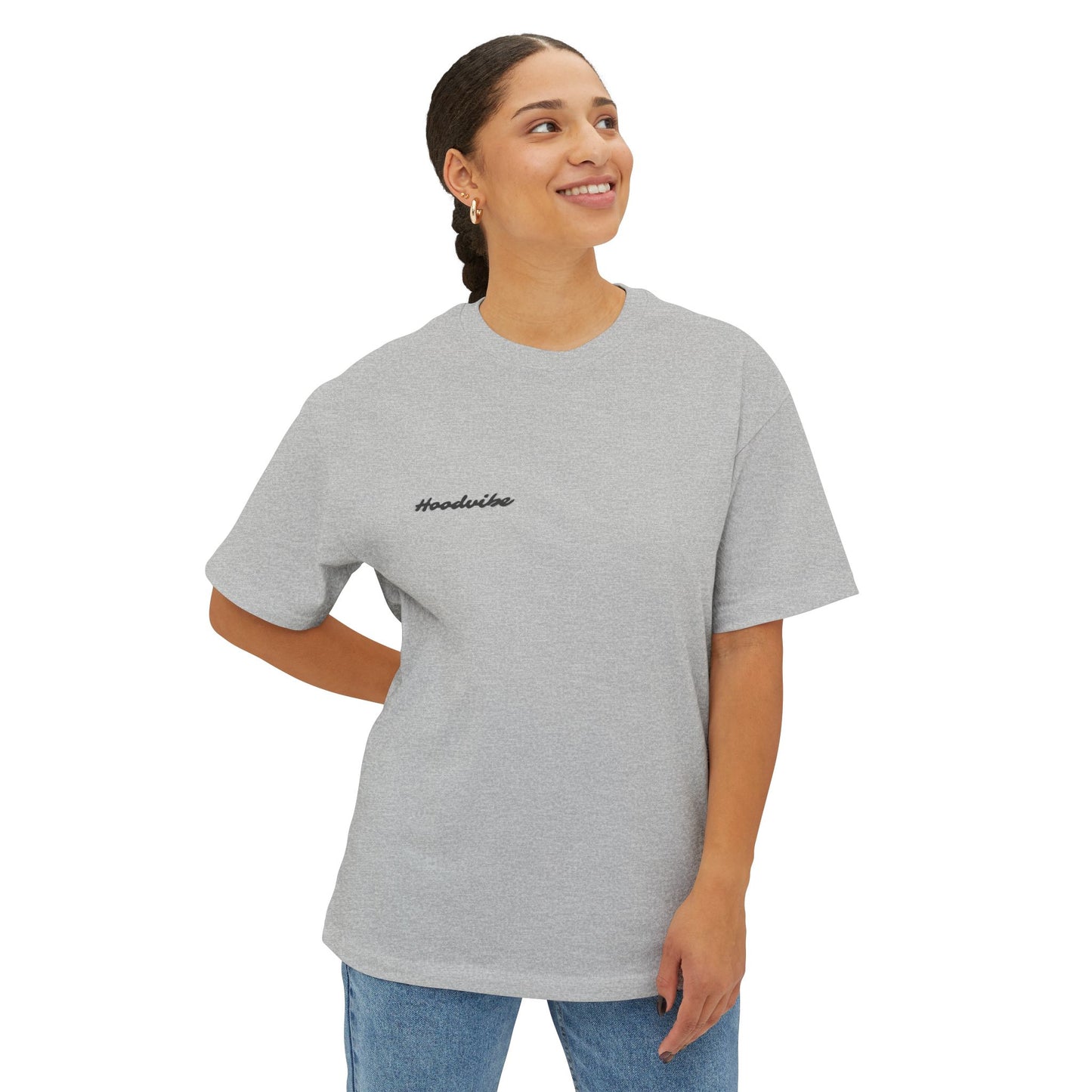Hoodie Vibe Oversized Boxy Tee - Unisex Casual Streetwear