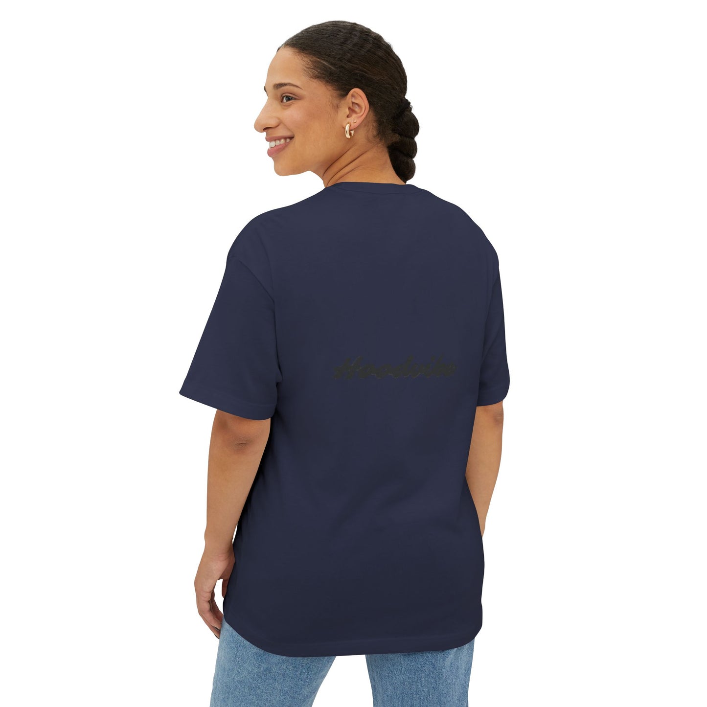 Hoodie Vibe Oversized Boxy Tee - Unisex Casual Streetwear