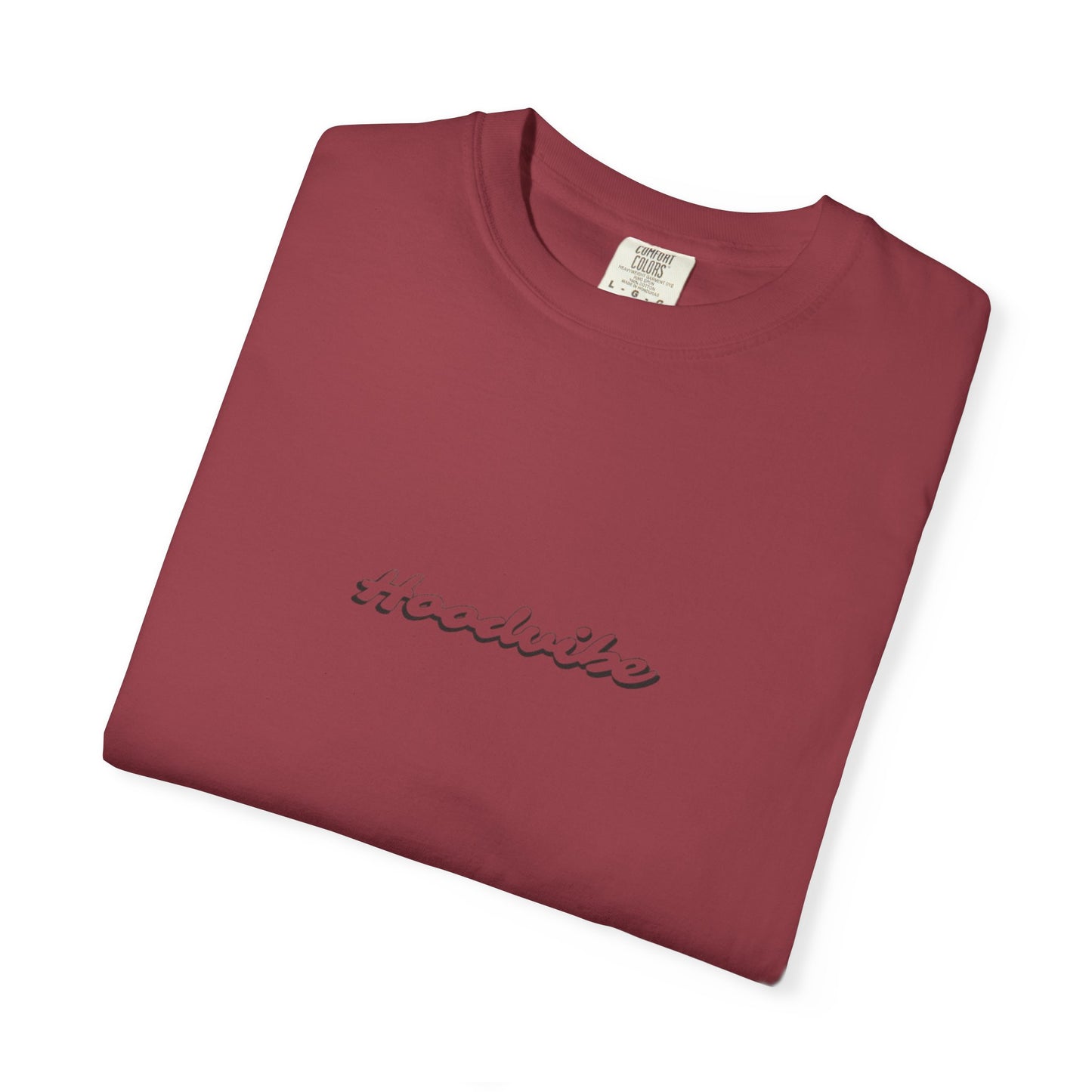 Trendy Unisex Garment-Dyed T-Shirt with 'Hoodie' Design