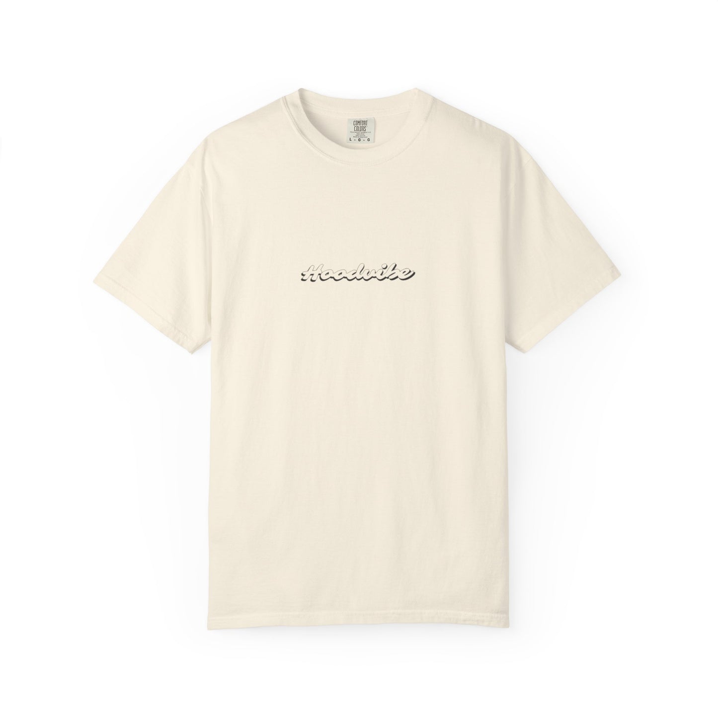 Trendy Unisex Garment-Dyed T-Shirt with 'Hoodie' Design