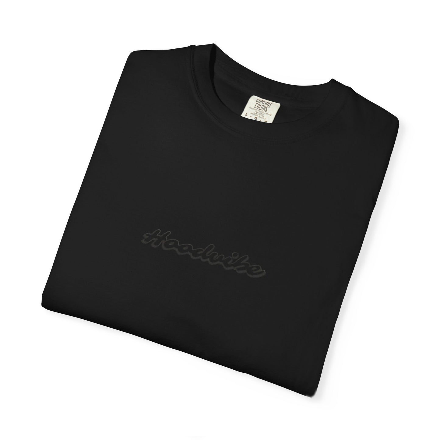 Trendy Unisex Garment-Dyed T-Shirt with 'Hoodie' Design