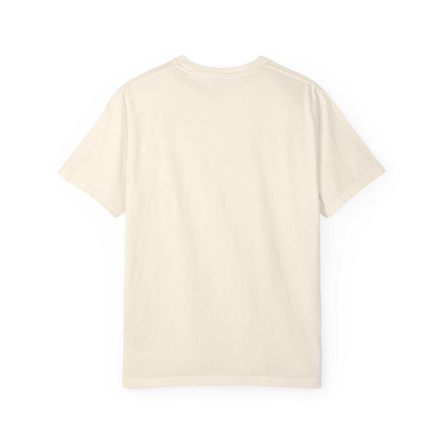 Trendy Unisex Garment-Dyed T-Shirt with 'Hoodie' Design