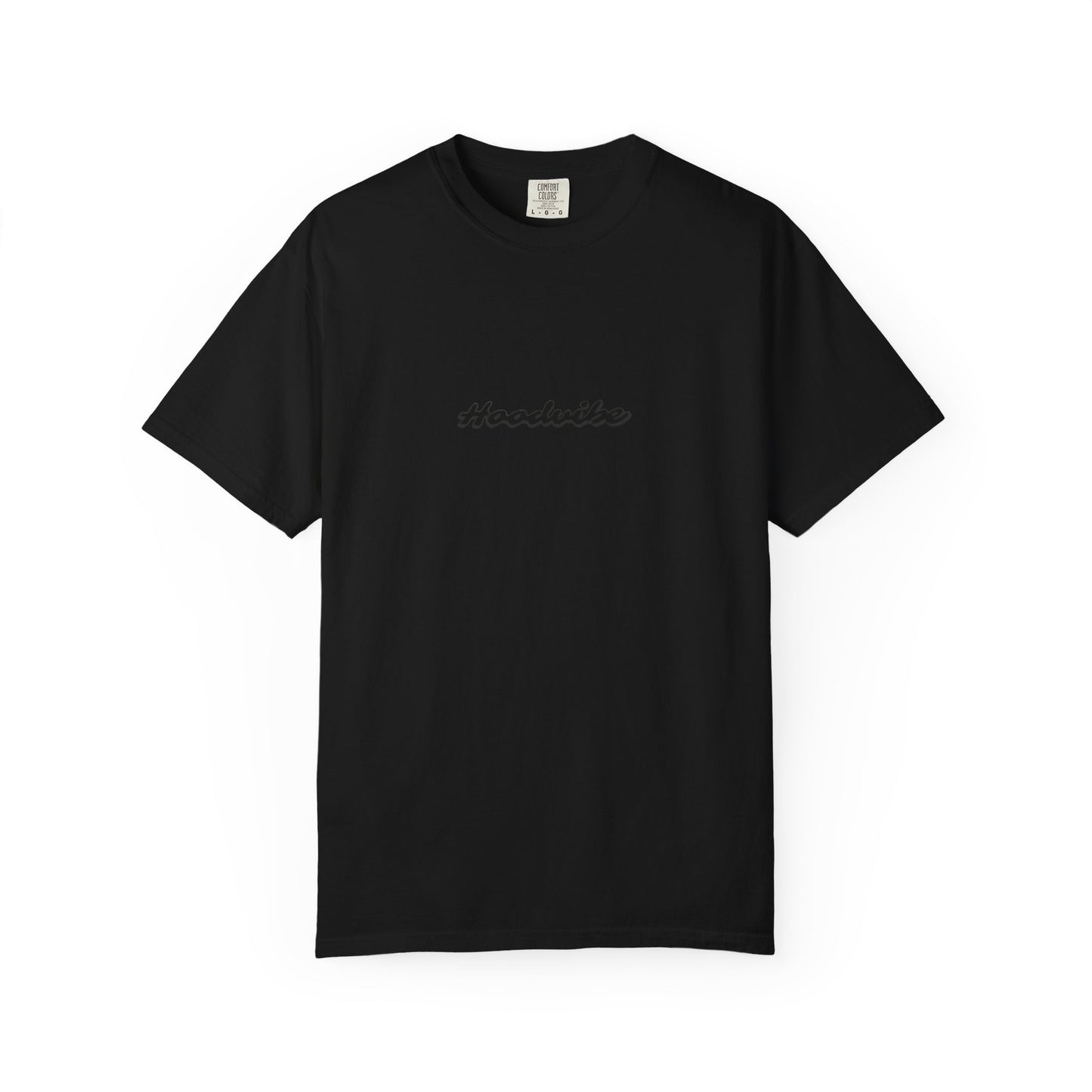 Trendy Unisex Garment-Dyed T-Shirt with 'Hoodie' Design