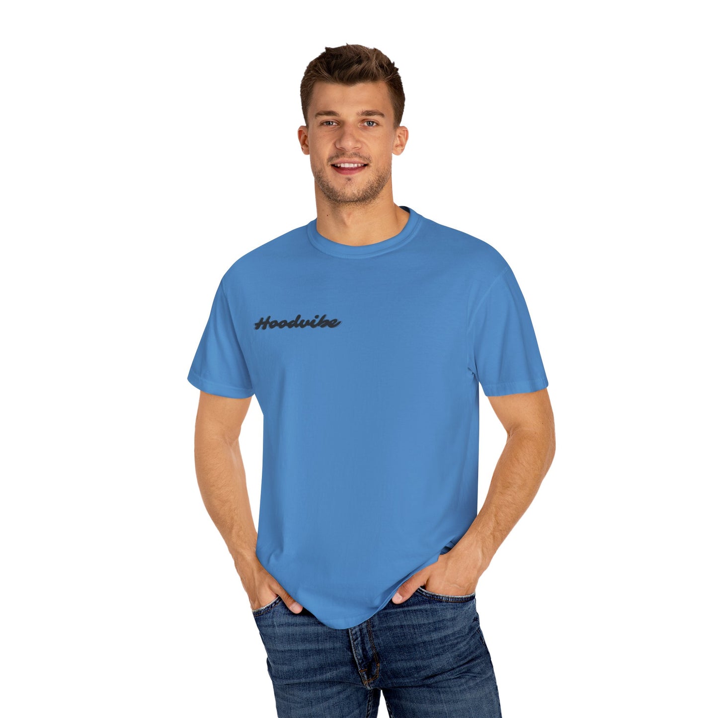Hoodie-Inspired Floral Unisex Garment-Dyed T-Shirt