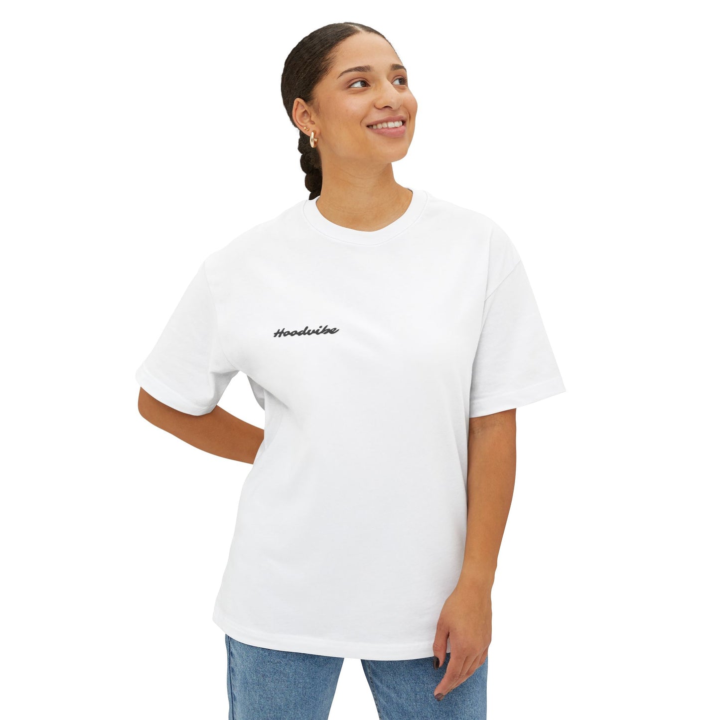 Hoodie Vibe Oversized Boxy Tee - Unisex Casual Streetwear