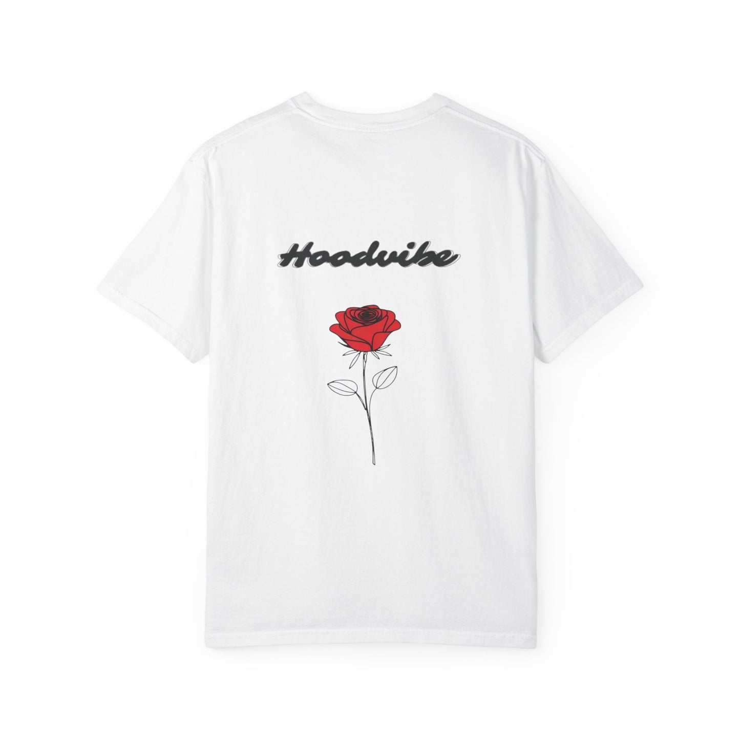 Hoodie-Inspired Floral Unisex Garment-Dyed T-Shirt
