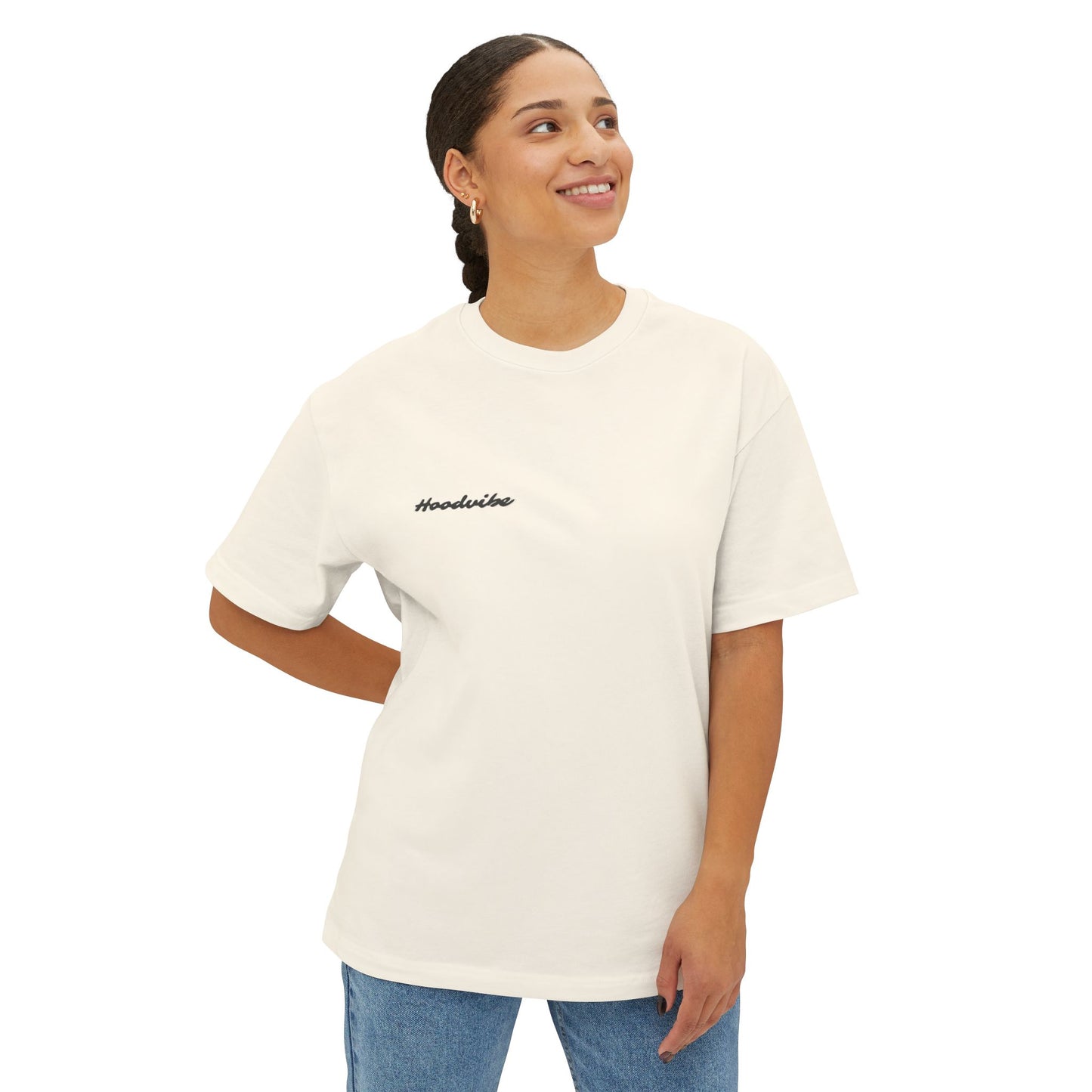 Hoodie Vibe Oversized Boxy Tee - Unisex Casual Streetwear