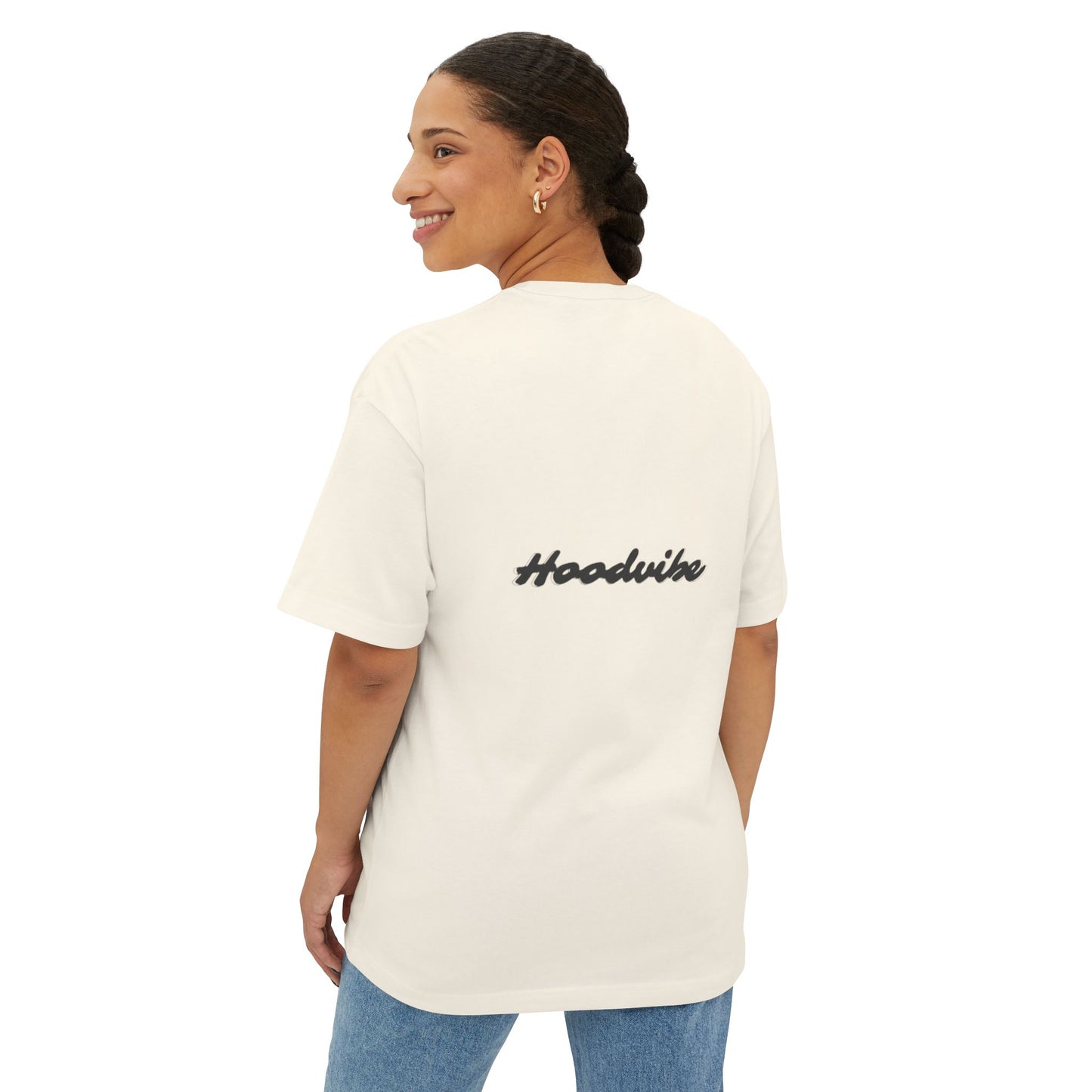 Hoodie Vibe Oversized Boxy Tee - Unisex Casual Streetwear