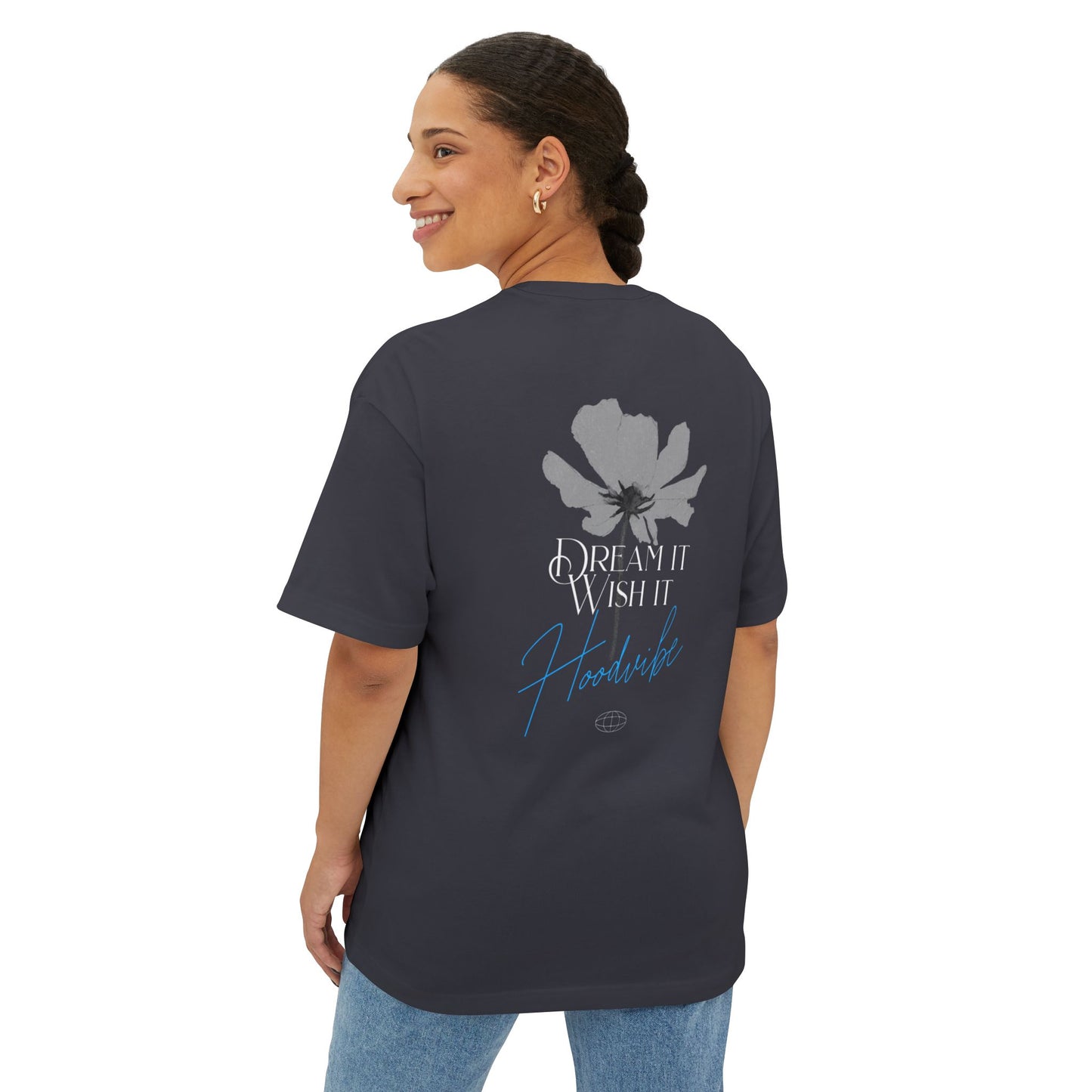 Unisex Oversized Boxy Tee - Dream It, Wish It, Casual Wear, Gift for Friends, Summer Style, Everyday Comfort