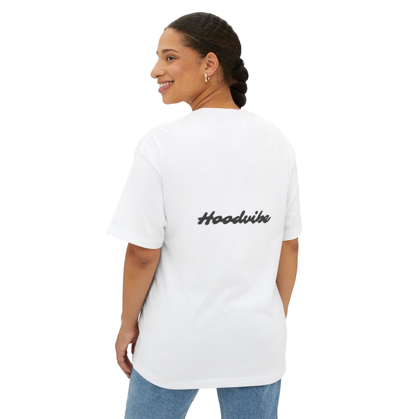 Hoodie Vibe Oversized Boxy Tee - Unisex Casual Streetwear