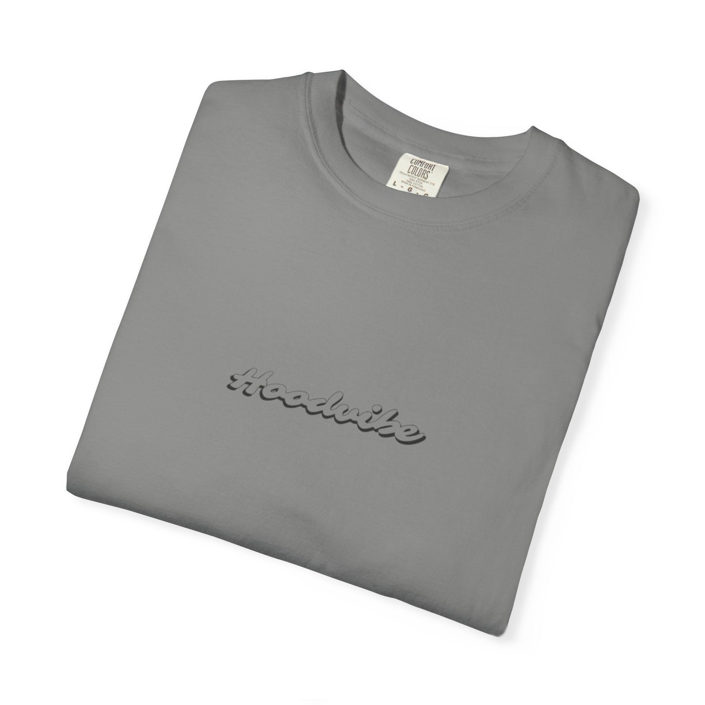 Trendy Unisex Garment-Dyed T-Shirt with 'Hoodie' Design