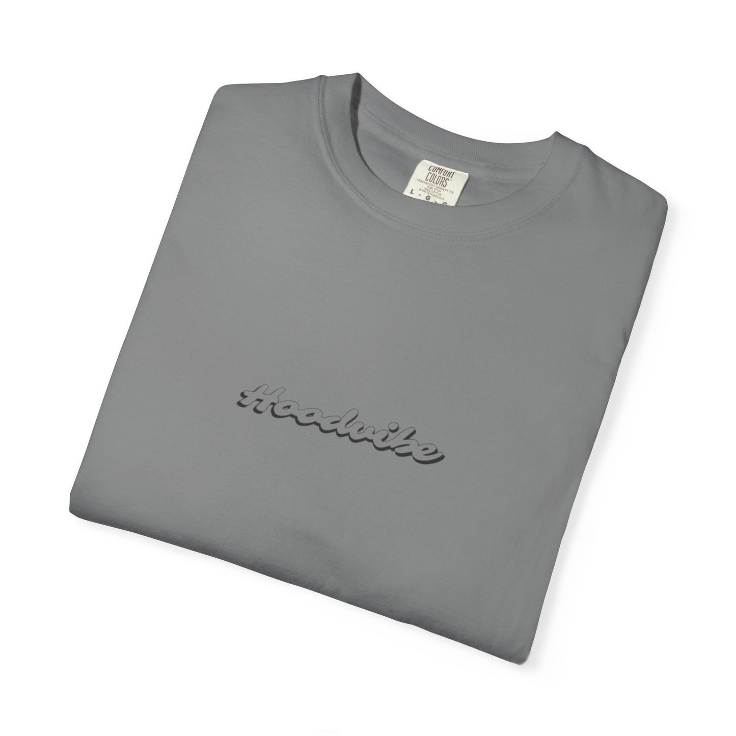 Trendy Unisex Garment-Dyed T-Shirt with 'Hoodie' Design