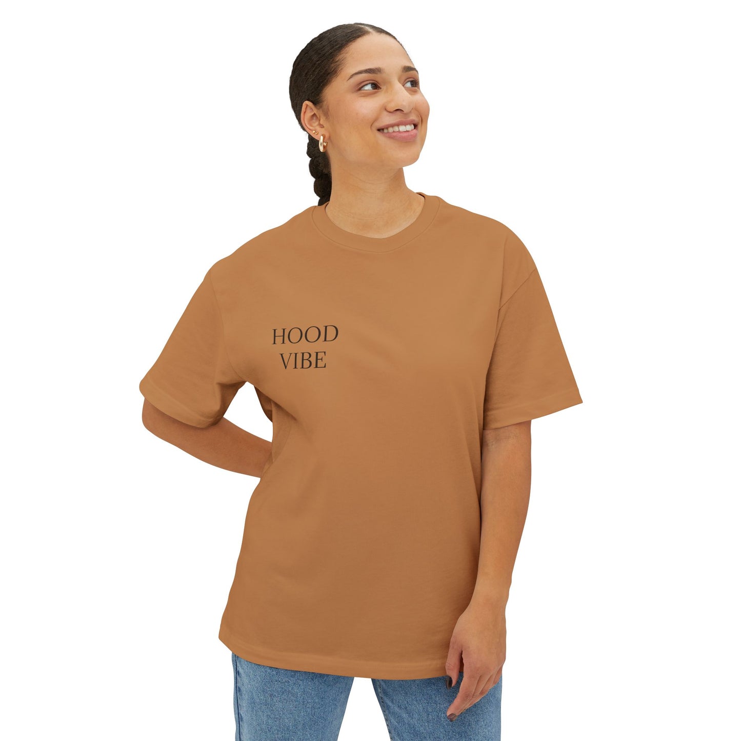 Unisex Oversized Boxy Tee - Hood Vibe Graphic Tee for Relaxed Style