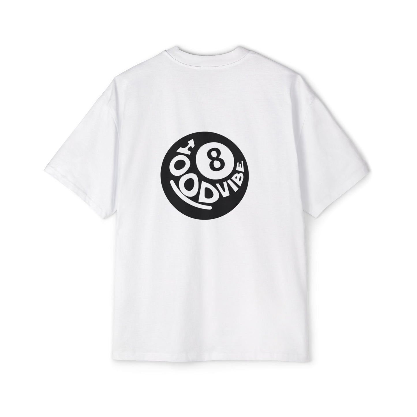 Men's Heavy Oversized Tee - Cool Vibes Graphic Tee for Relaxed Style