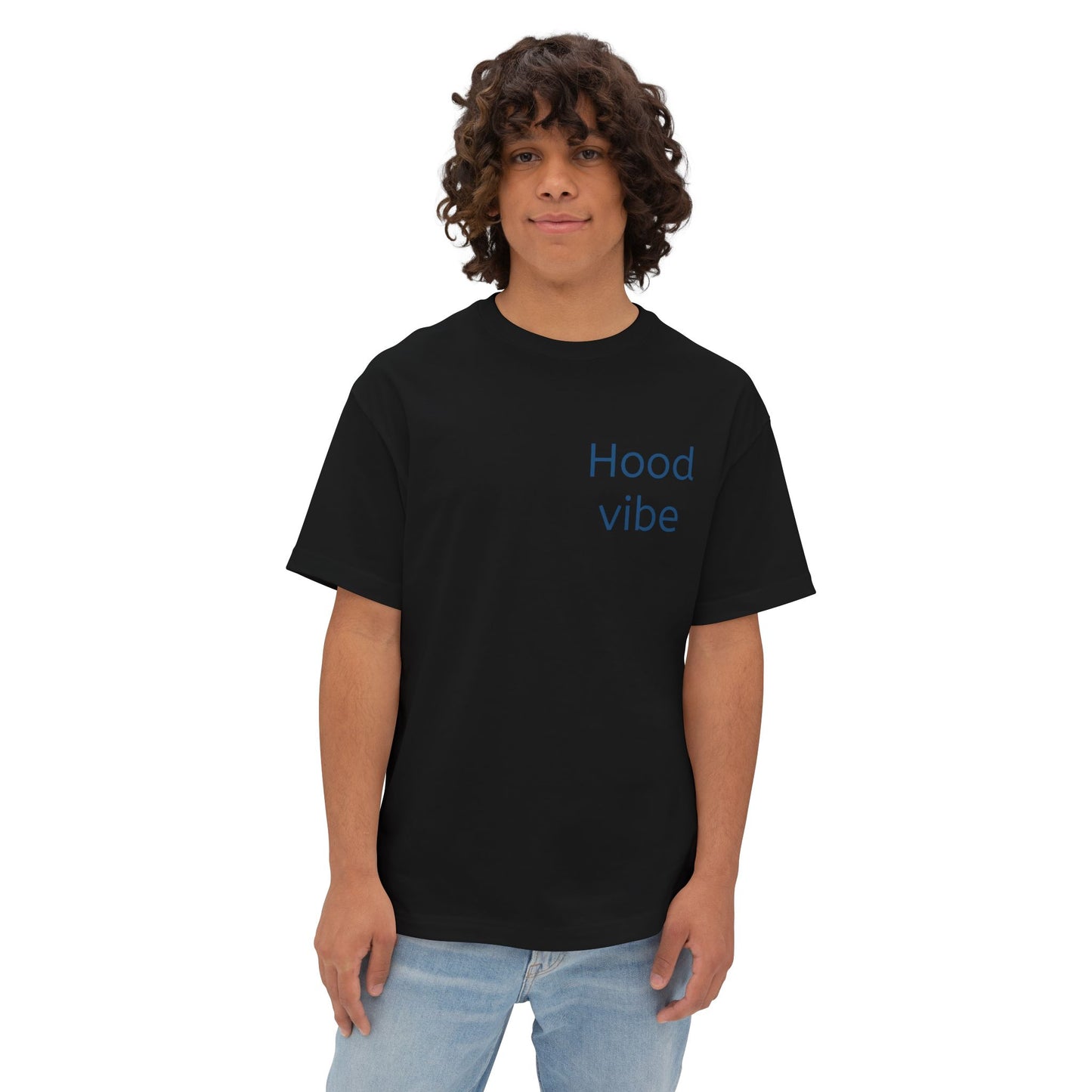 Unisex Oversized Tee with 'Hood Vibe' Design - Casual Streetwear, Graphic Tee, Gift for Friends, Everyday Wear, Summer Style