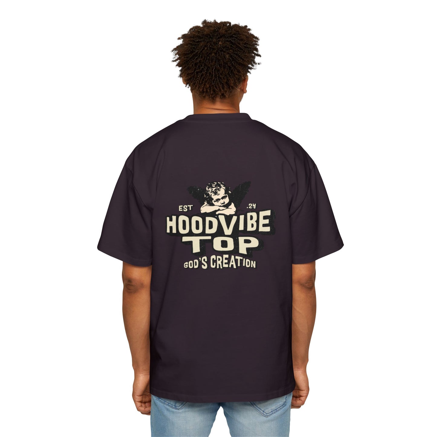 Men's Heavy Oversized Tee - Hoodvibe Top | Casual Streetwear, Unisex Graphic Tee