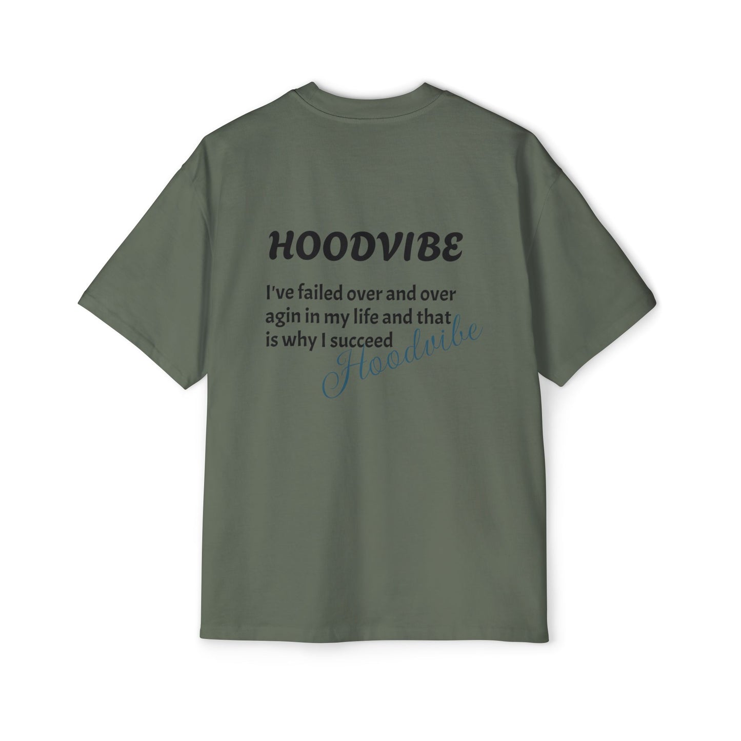 Hoodvibe Men's Heavy Oversized Tee - Inspirational Statement Shirt