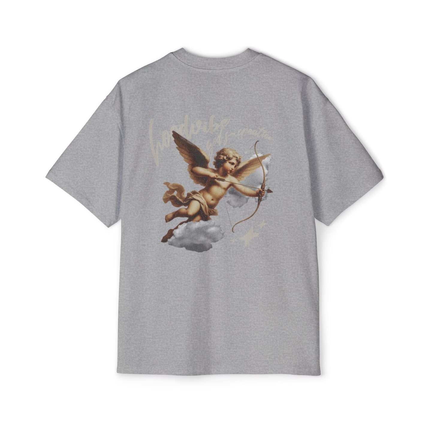Men's Oversized Tee - Good Vibes Only Cupid Graphic Tee
