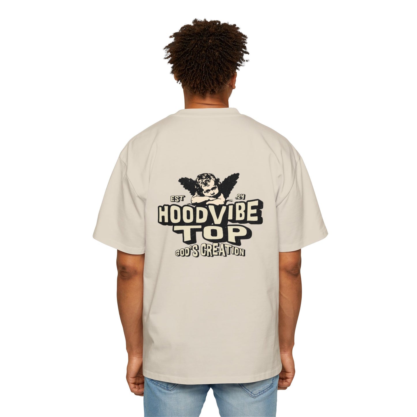 Men's Heavy Oversized Tee - Hoodvibe Top | Casual Streetwear, Unisex Graphic Tee