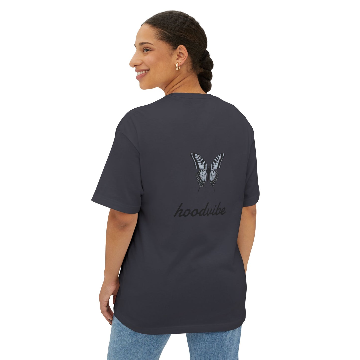 Unisex Oversized Butterfly Tee - Relaxed Fit Graphic T-Shirt for Casual Wear