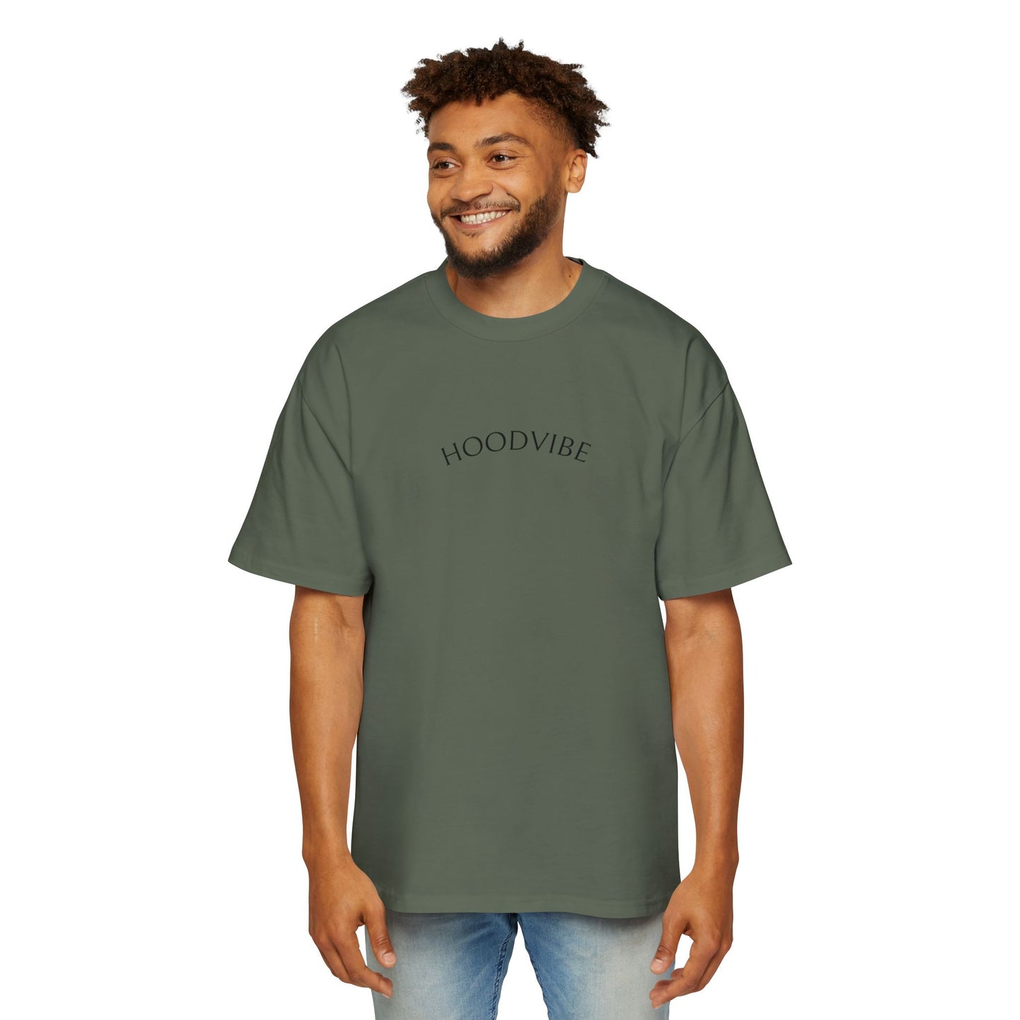 Hoodvibe Men's Heavy Oversized Tee - Inspirational Statement Shirt