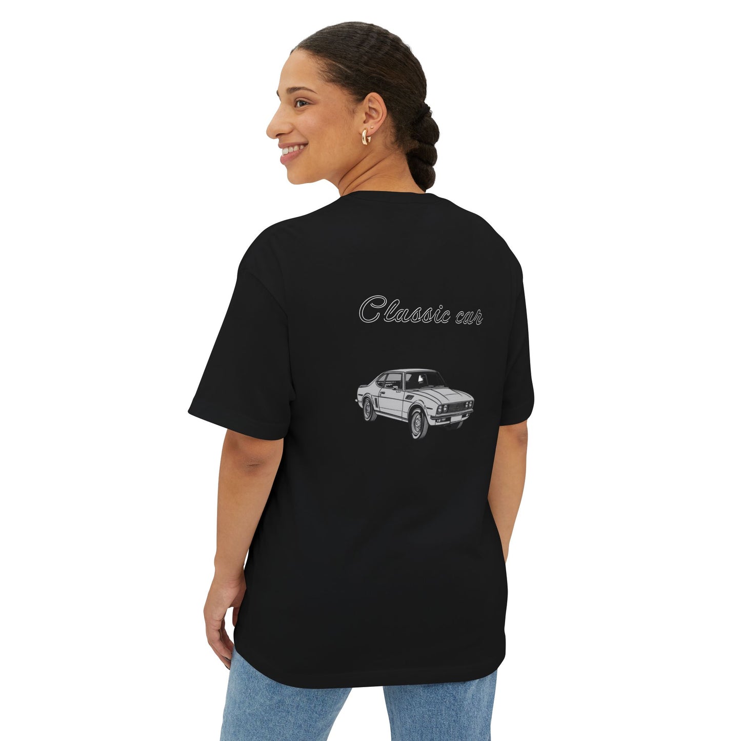 Vintage Car Graphic Unisex Oversized Boxy Tee