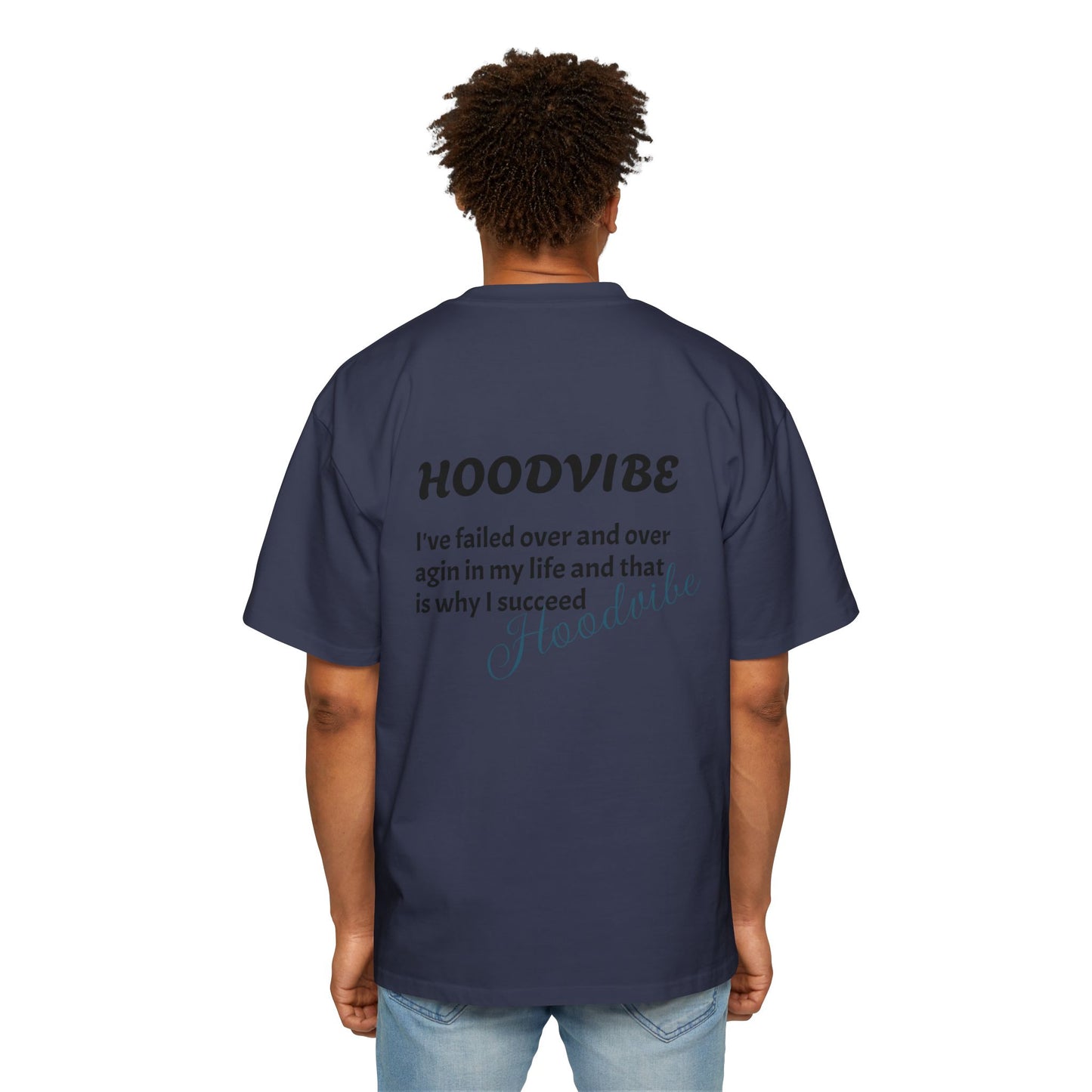 Hoodvibe Men's Heavy Oversized Tee - Inspirational Statement Shirt