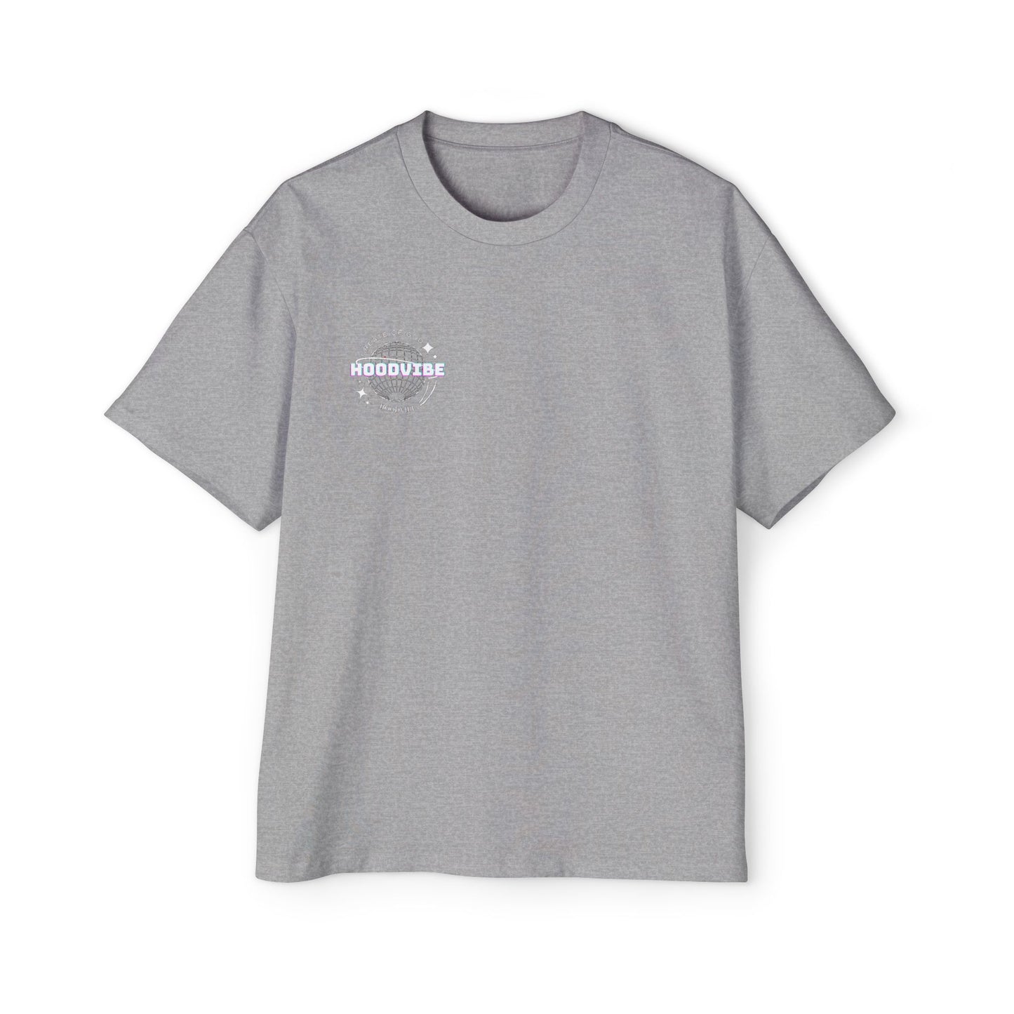 Men's Heavy Oversized Tee - Create Good Vibes Graphic, Streetwear Shirt, Relaxed Fit Top, Cool Casual Wear, Gift for Him
