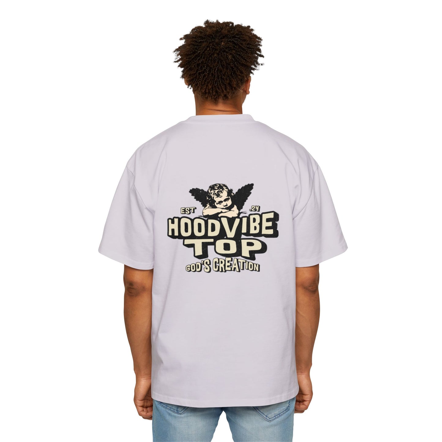 Men's Heavy Oversized Tee - Hoodvibe Top | Casual Streetwear, Unisex Graphic Tee