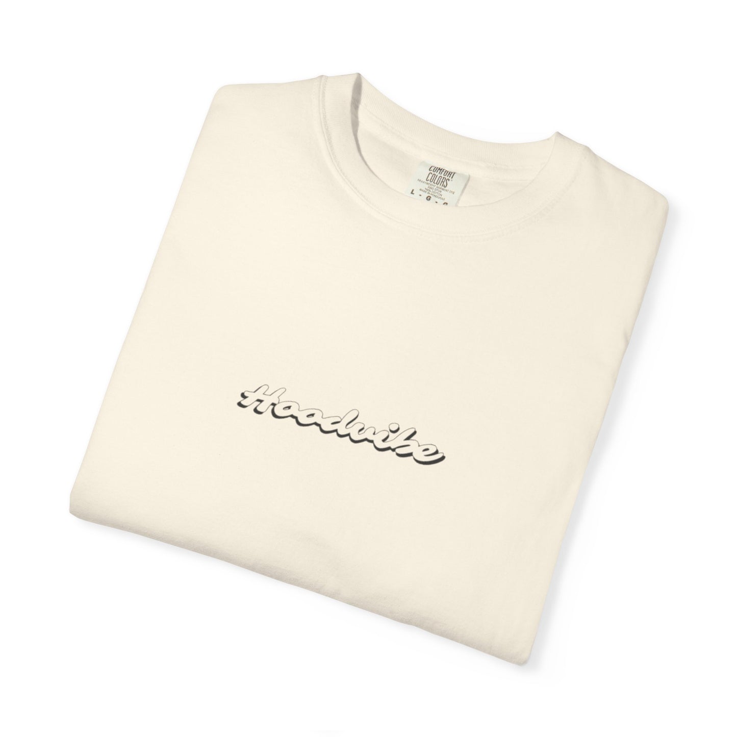 Trendy Unisex Garment-Dyed T-Shirt with 'Hoodie' Design