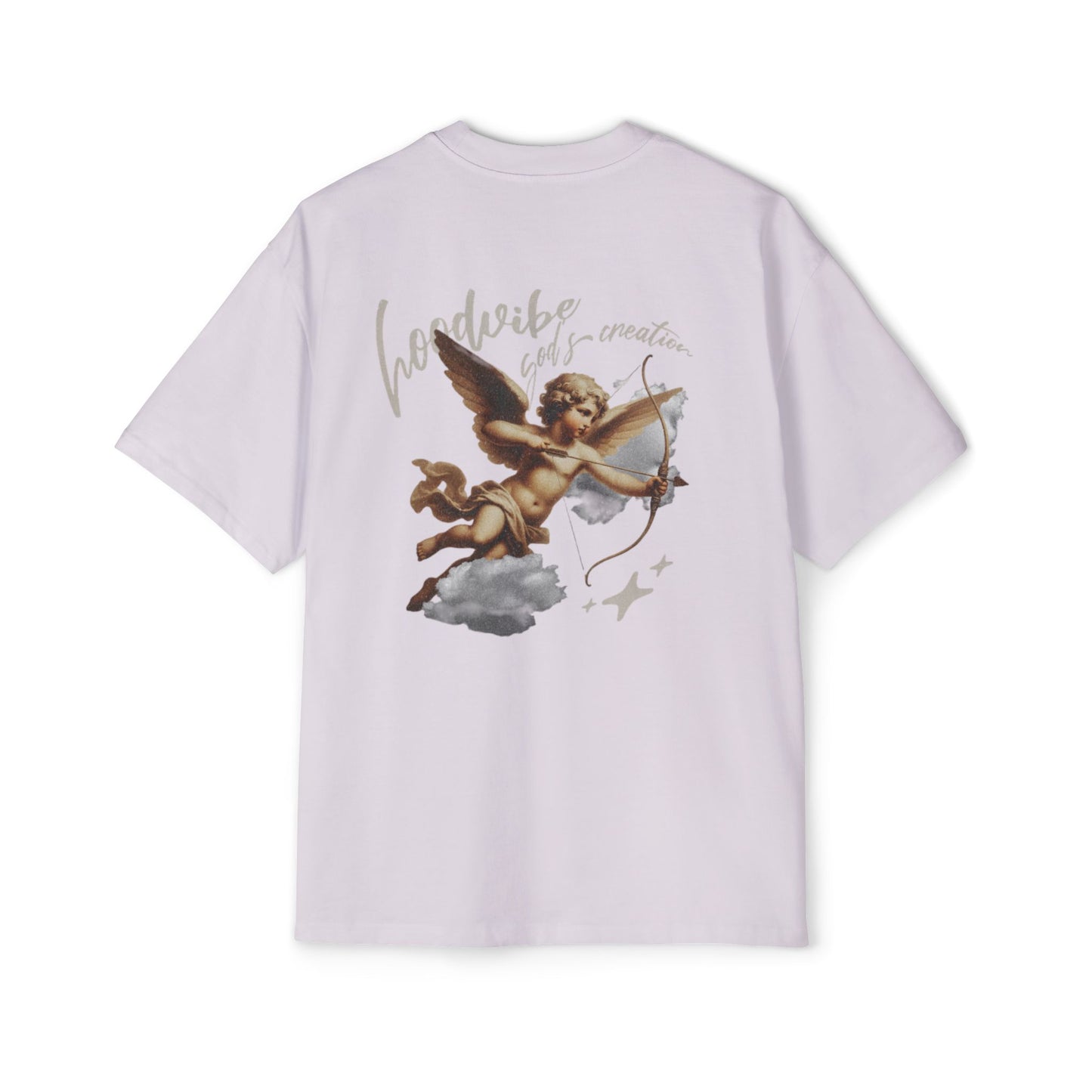 Men's Oversized Tee - Good Vibes Only Cupid Graphic Tee
