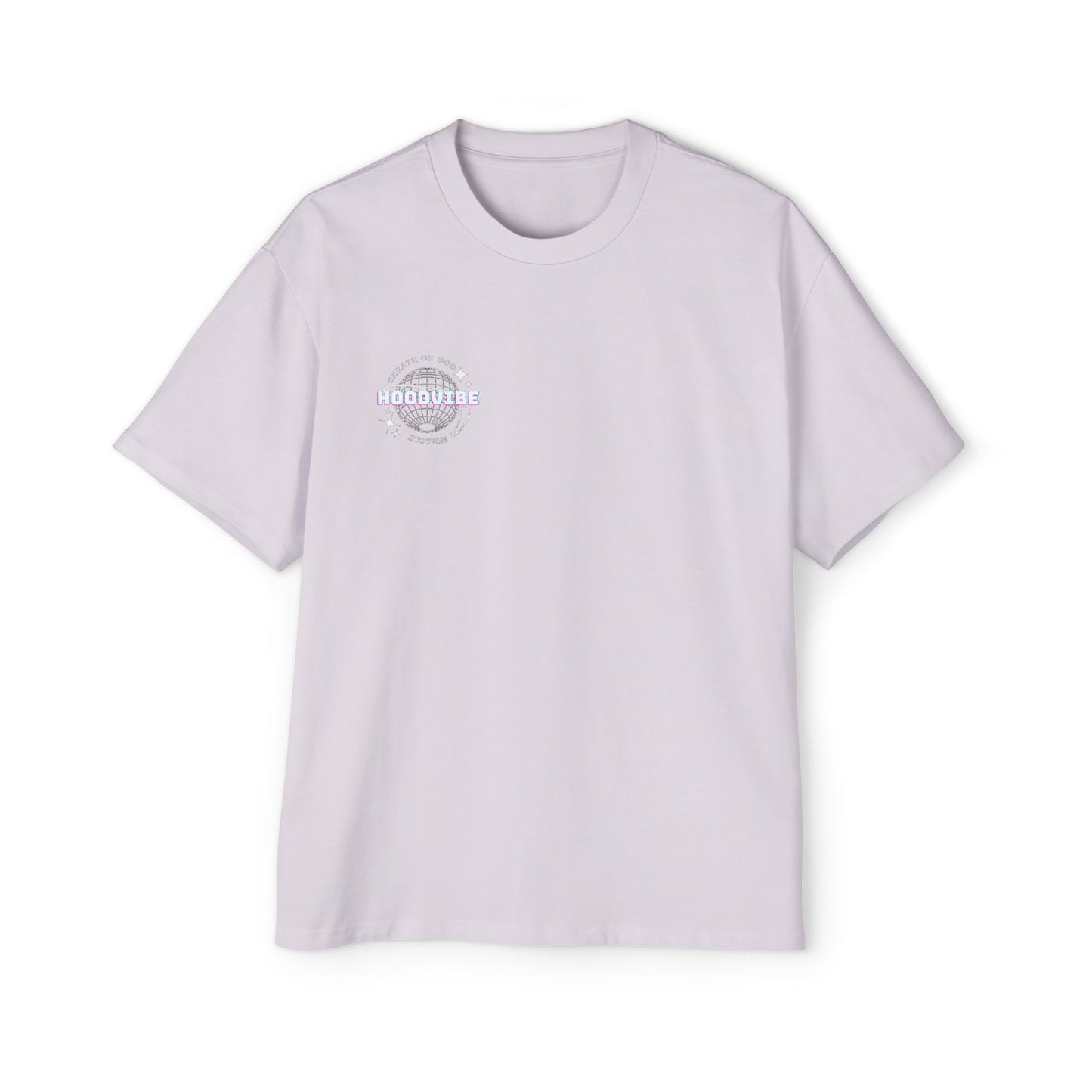 Men's Heavy Oversized Tee - Create Good Vibes Graphic, Streetwear Shirt, Relaxed Fit Top, Cool Casual Wear, Gift for Him