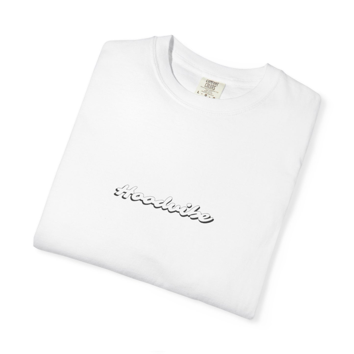 Trendy Unisex Garment-Dyed T-Shirt with 'Hoodie' Design