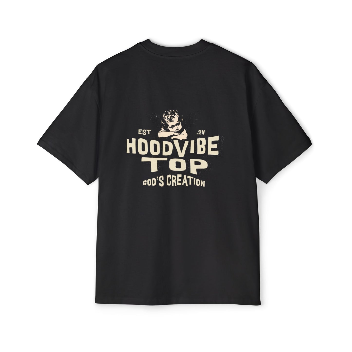 Men's Heavy Oversized Tee - Hoodvibe Top | Casual Streetwear, Unisex Graphic Tee