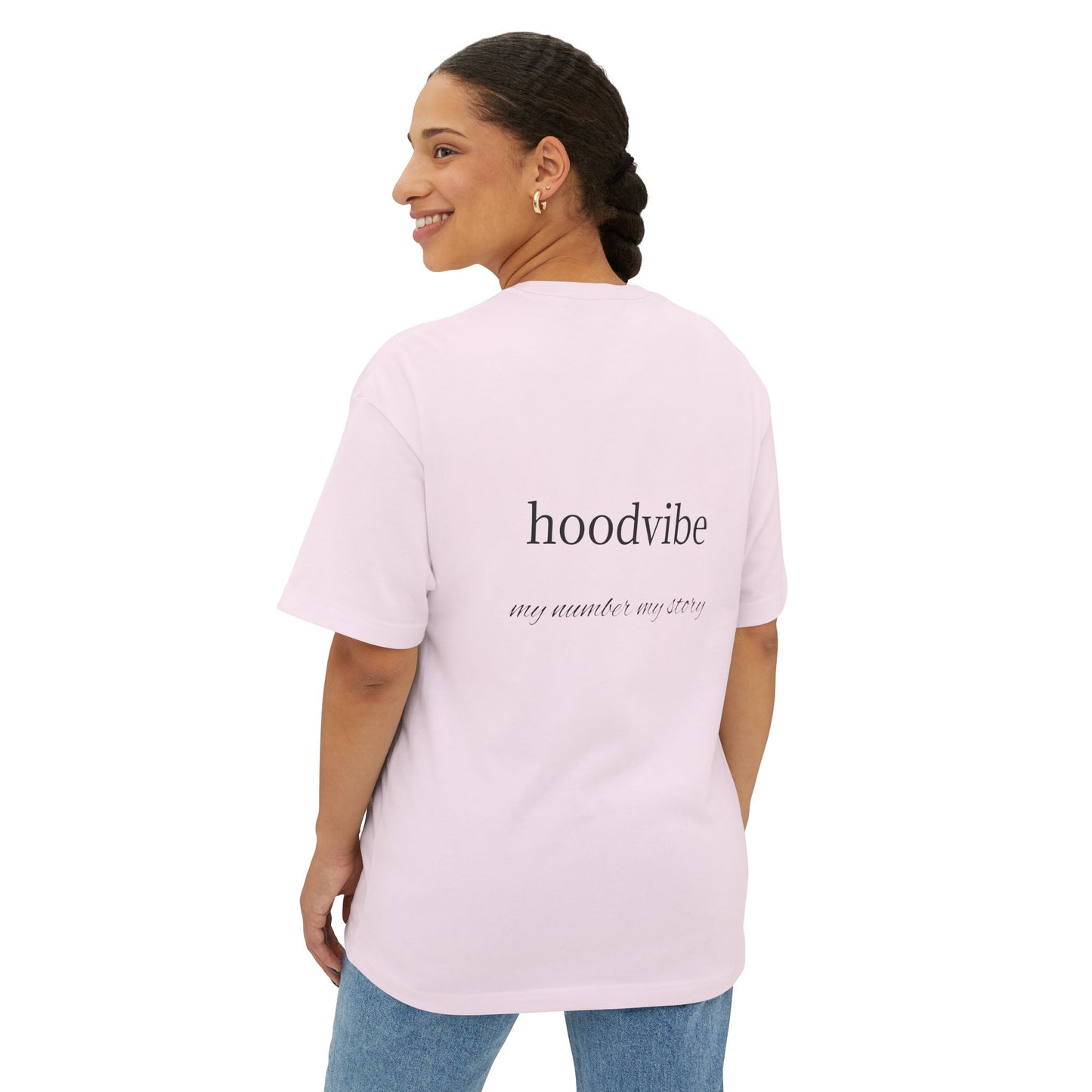 Unisex Oversized Boxy Tee - Hood Vibe Graphic Tee for Casual Comfort