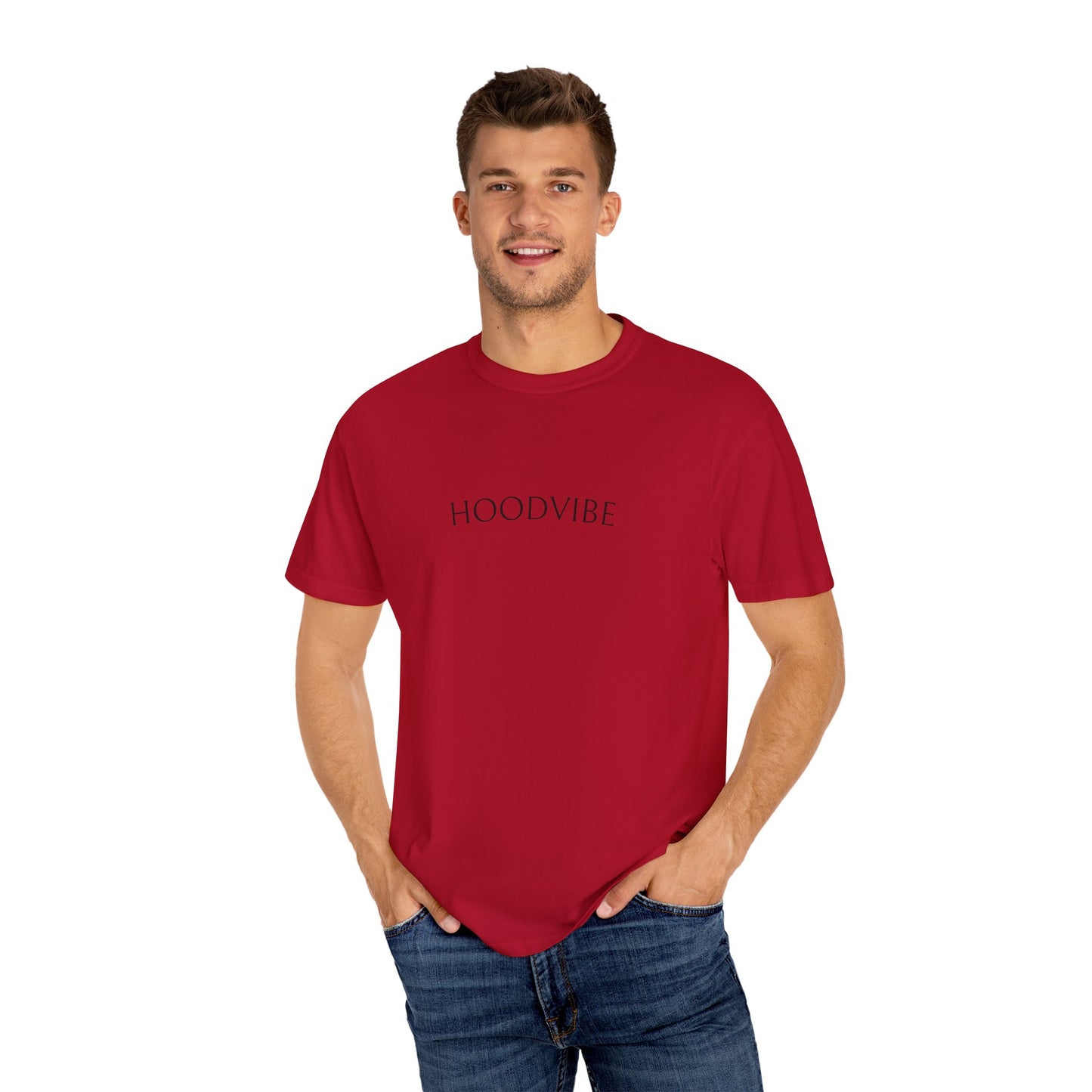 Hoodvibe Unisex Garment-Dyed T-Shirt - Beach Sunset Graphic Tee