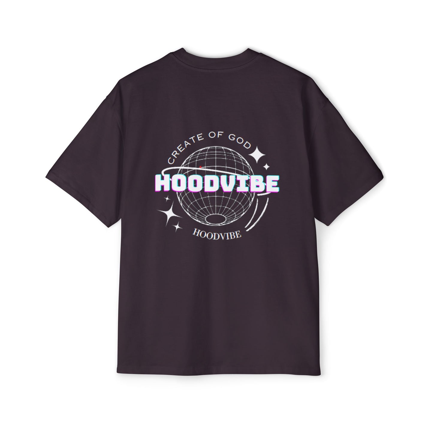 Men's Heavy Oversized Tee - Create Good Vibes Graphic, Streetwear Shirt, Relaxed Fit Top, Cool Casual Wear, Gift for Him