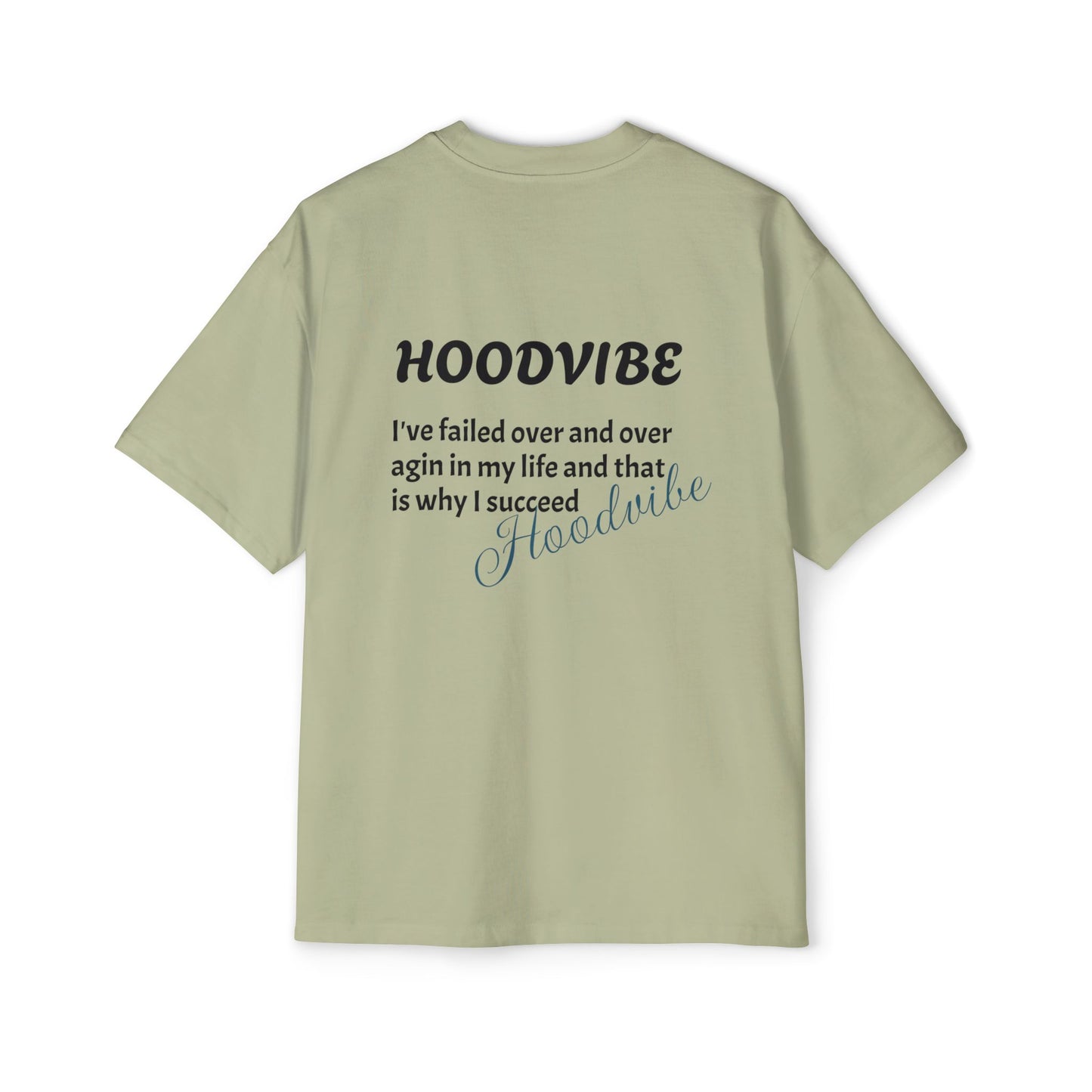 Hoodvibe Men's Heavy Oversized Tee - Inspirational Statement Shirt