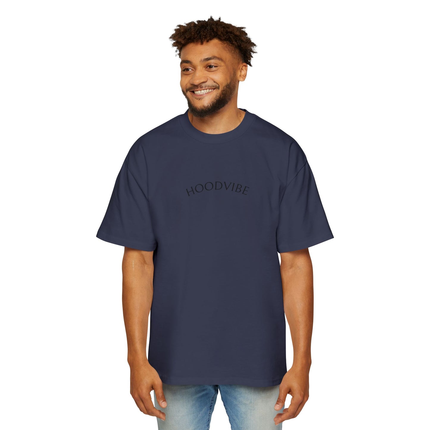 Hoodvibe Men's Heavy Oversized Tee - Inspirational Statement Shirt