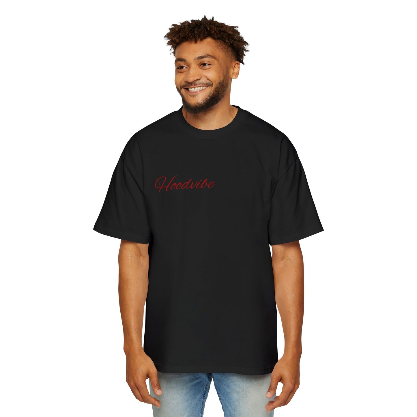 Men's Heavy Oversized Tee - Target of Cupid - Casual Streetwear for Valentine's Day