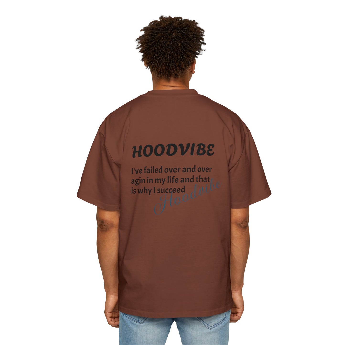 Hoodvibe Men's Heavy Oversized Tee - Inspirational Statement Shirt