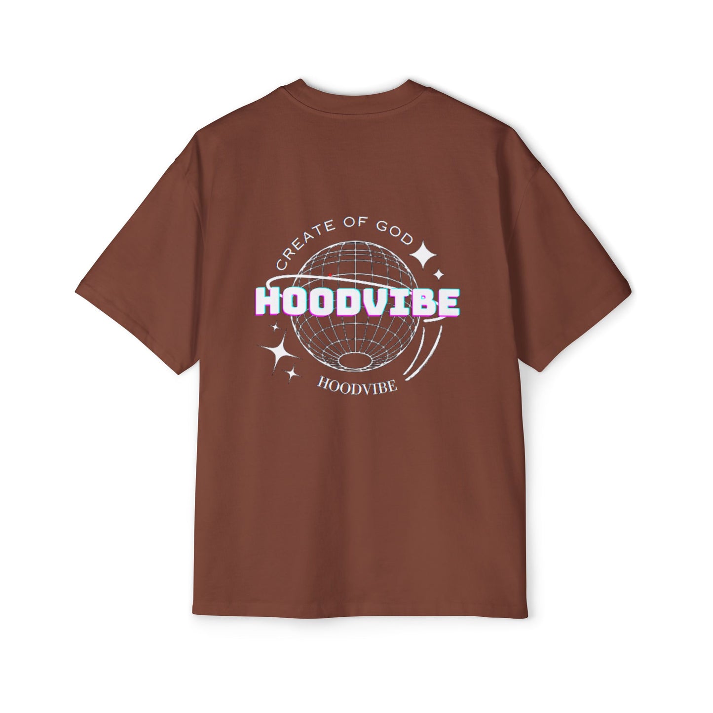 Men's Heavy Oversized Tee - Create Good Vibes Graphic, Streetwear Shirt, Relaxed Fit Top, Cool Casual Wear, Gift for Him