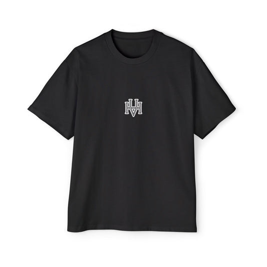 Men's Heavy Oversized Tee - Hood Vibe Graphic Shirt for Casual Streetwear