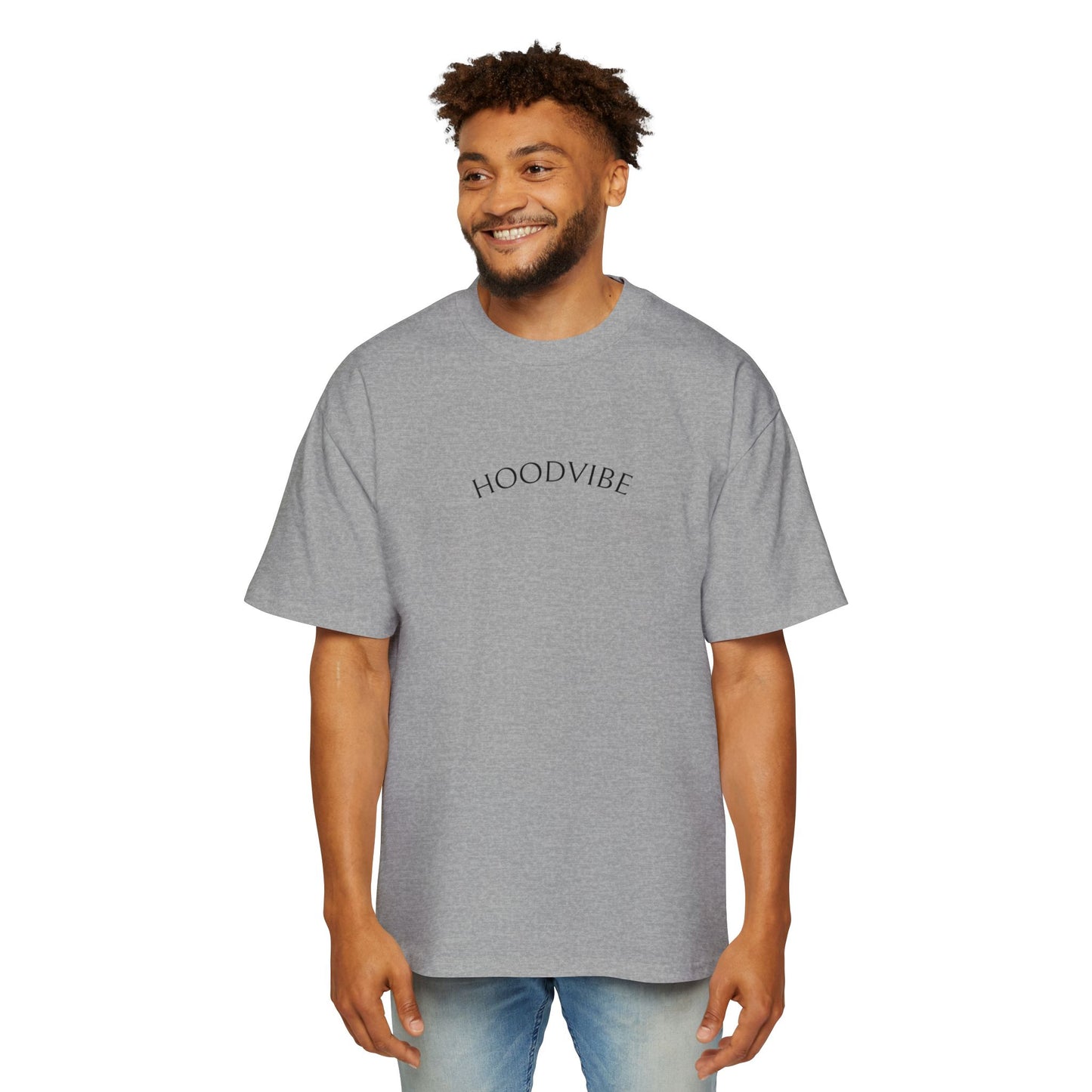 Hoodvibe Men's Heavy Oversized Tee - Inspirational Statement Shirt