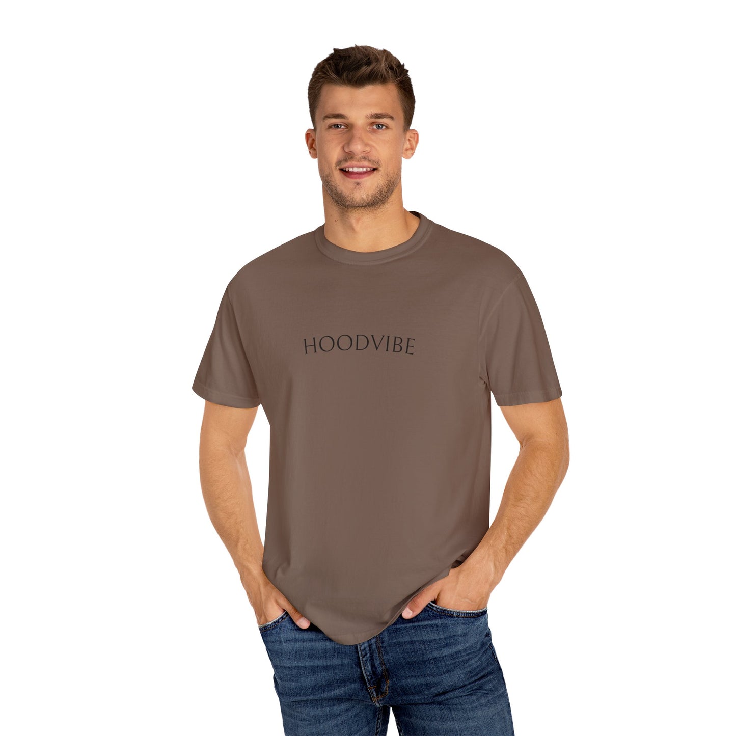 Hoodvibe Unisex Garment-Dyed T-Shirt - Beach Sunset Graphic Tee
