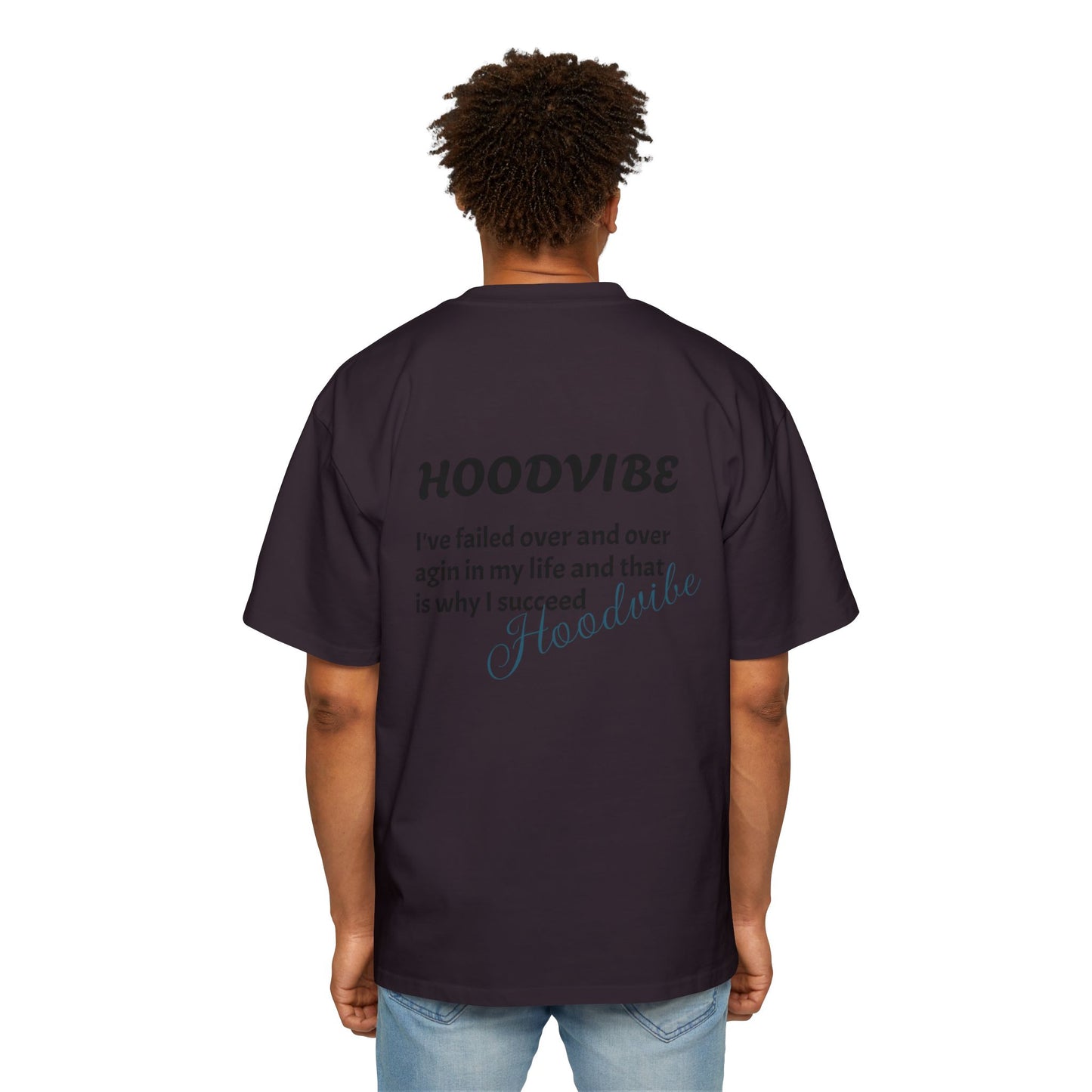 Hoodvibe Men's Heavy Oversized Tee - Inspirational Statement Shirt