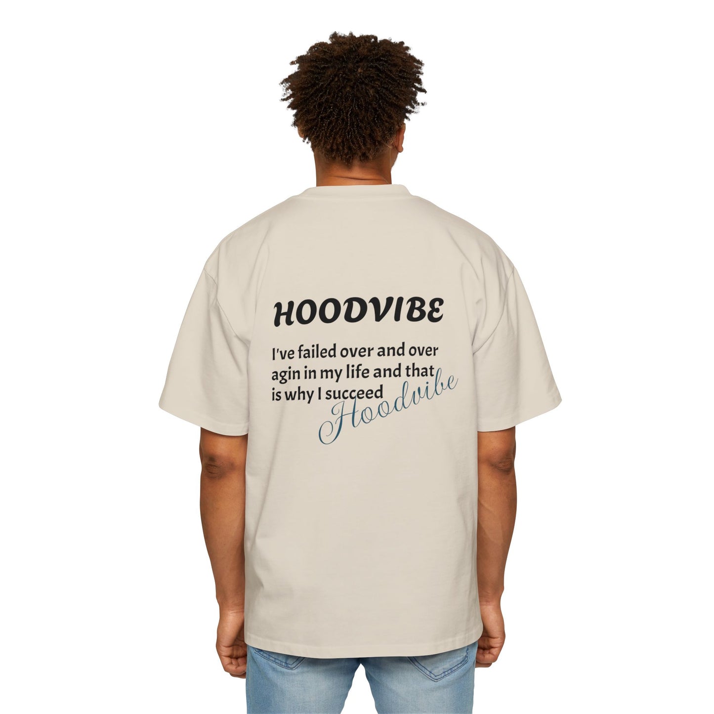 Hoodvibe Men's Heavy Oversized Tee - Inspirational Statement Shirt